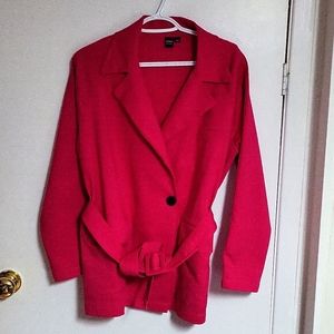 Icone by Simon's women's  belted blazer medium pink.